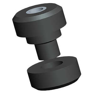 Two Piece Center Bonded Rubber Shock Mount