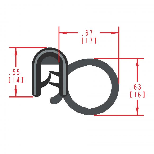 MC5170 - Extruded Side Bulb Seal